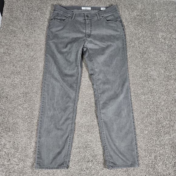 Brax Pants Mens 36x34 (Fits 34x30) Gray Chuck Modern Minimalist Slim Casual - Picture 1 of 11